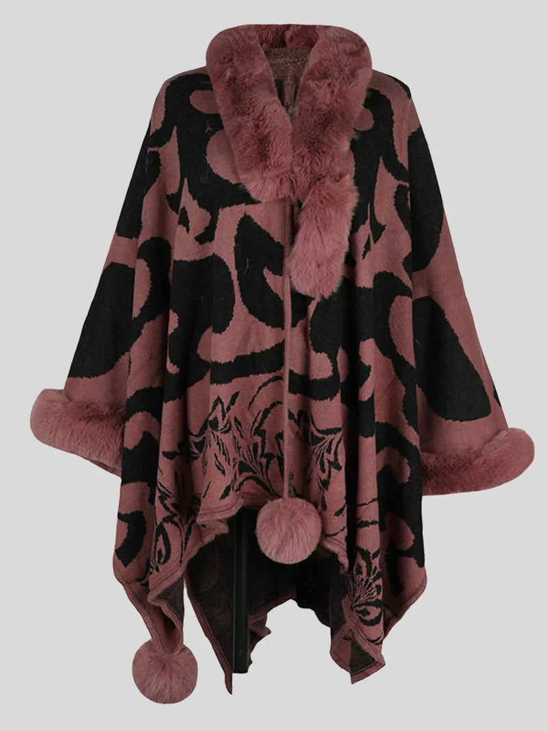 Stilvoller Winterponcho für Damen - Elora