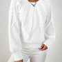 Damen Zopfpullover mit Laternenärmeln – Sanna