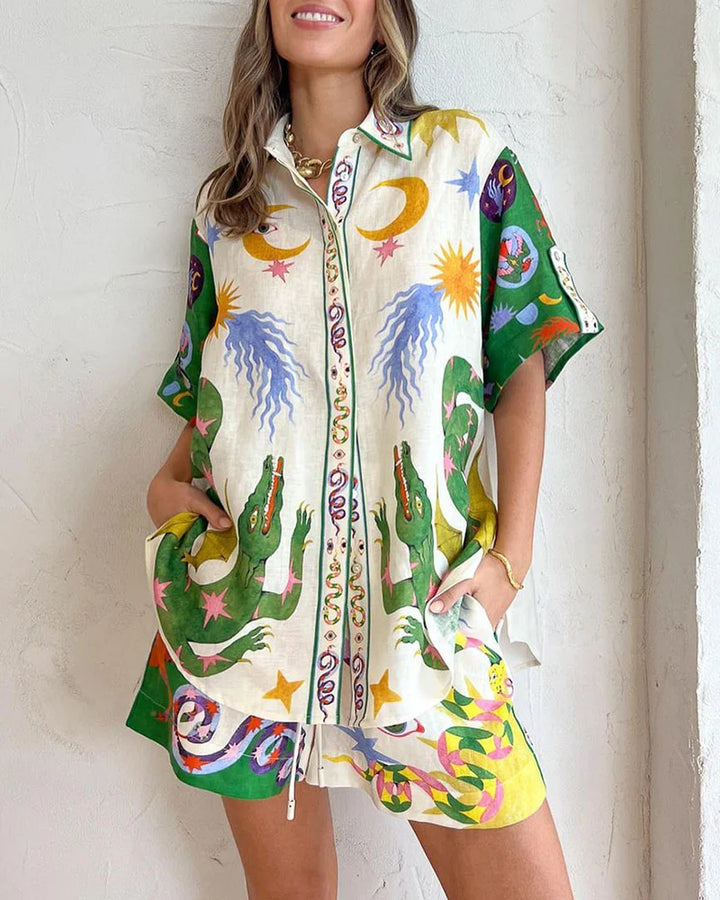 Zweiteiliges Sommer-Set für Damen mit Farbe und Komfort - Mira