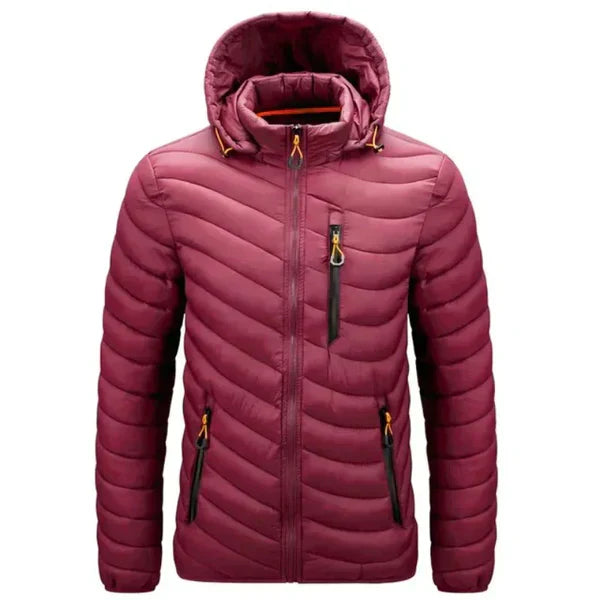 Waterafstotend heren donsjack met afneembare capuchon – Alaric