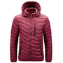 Wasserabweisende Herren-Daunenjacke mit abnehmbarer Kapuze – Alaric