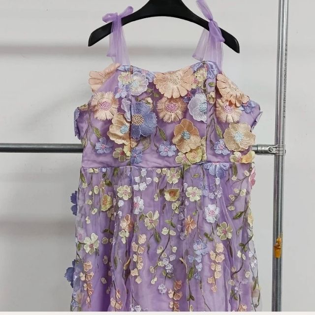 Tüll-Cocktailkleid mit Blumenapplikationen - Rosalie