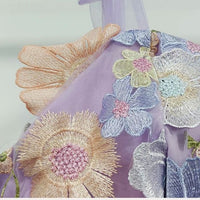 Tüll-Cocktailkleid mit Blumenapplikationen - Rosalie