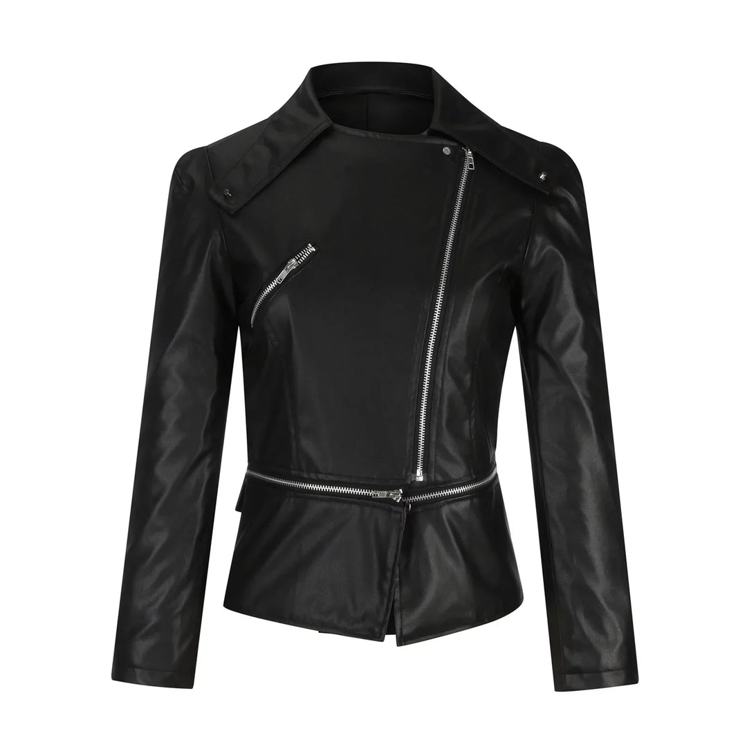 Olive Leder Bikerjacke | Cool & Stilvoll