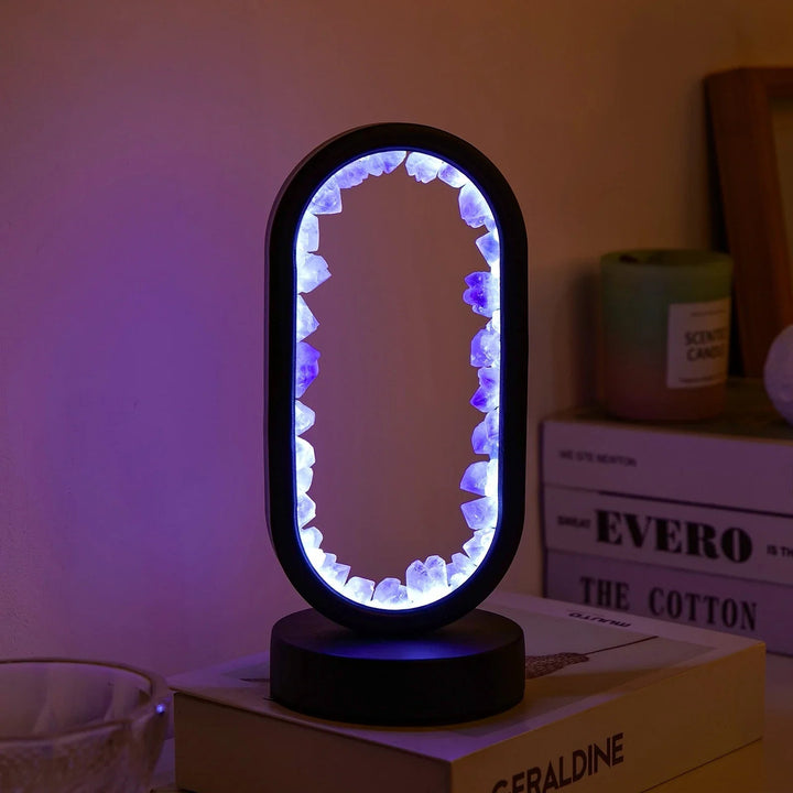 Handgefertigte Amethyst-Lampe - Serenith