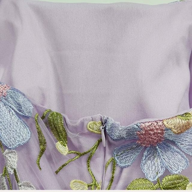 Tüll-Cocktailkleid mit Blumenapplikationen - Rosalie