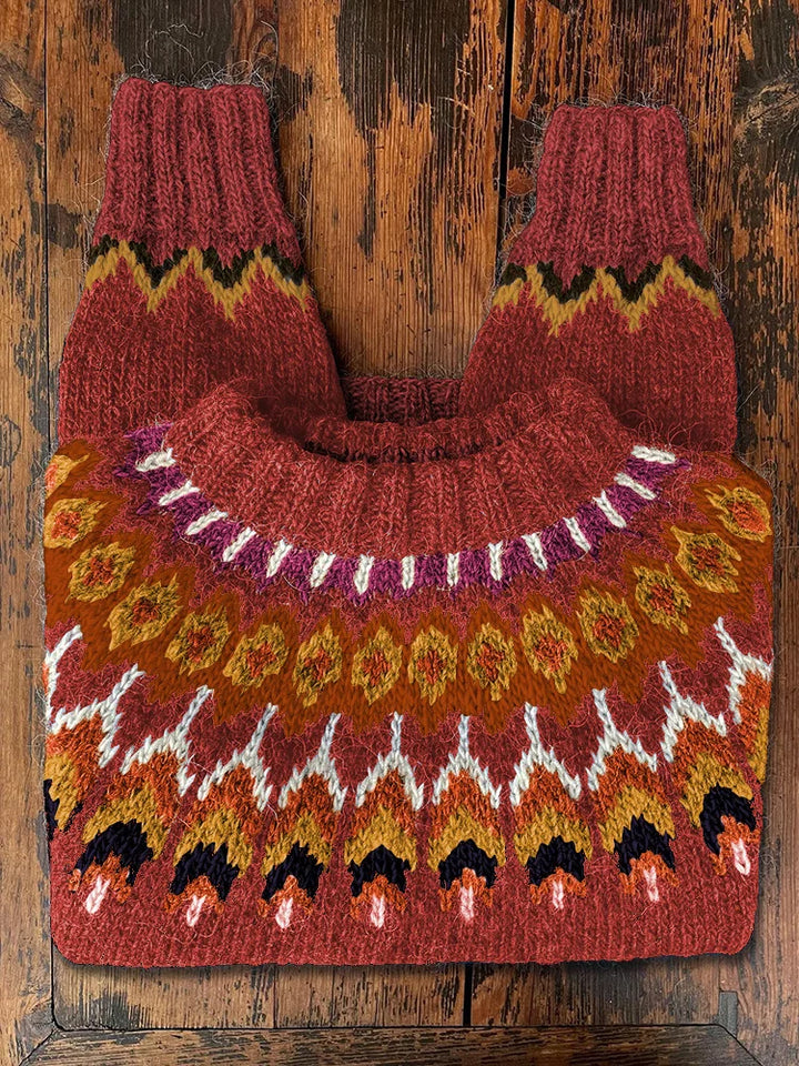 Retro gestrickter Damenpullover - Eloise
