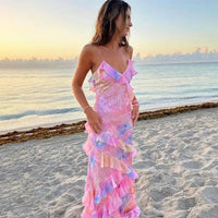Buntes Sommerkleid mit Rüschen – Liora