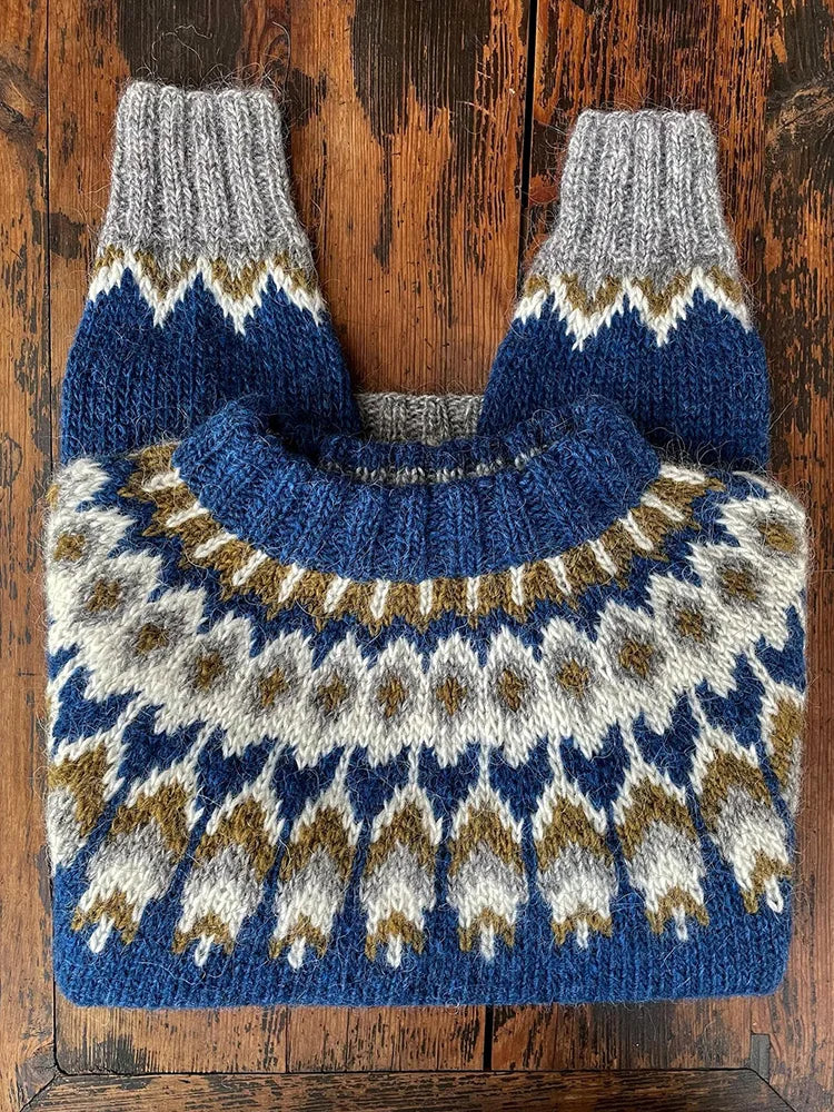 Retro gestrickter Damenpullover - Eloise