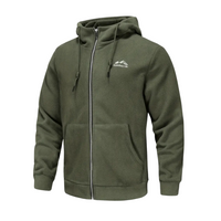 Heren fleecejack met capuchon en rits – Sören