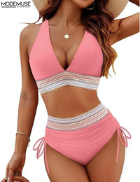 High Waist Trendiges Bikini-Set - Tessa aus schnell trocknendem Stoff