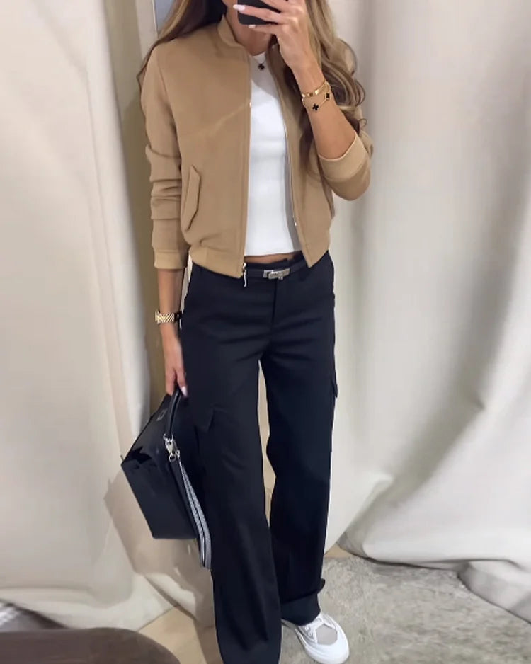 Modische Damen Bomberjacke – Léonie