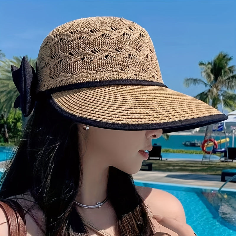 Geflochtener Sommerhut mit Schleifendetail – Norah