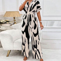 Zomerse Jumpsuit met V-Hals en Print – Noemi