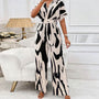 Sommerlicher Jumpsuit mit V-Ausschnitt und Print – Noemi