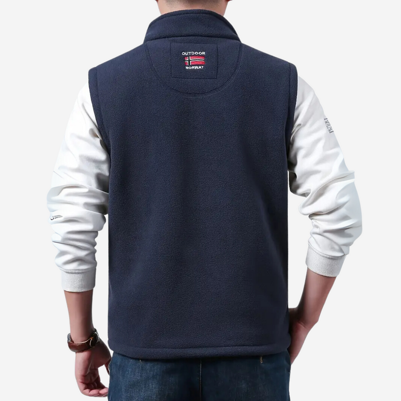 Herren Fleece Outdoor-Weste – Mit Stehkragen – Kaspar