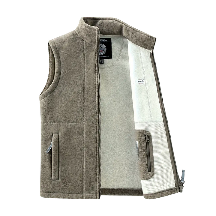 Herren Fleece Outdoor-Weste – Mit Stehkragen – Kaspar