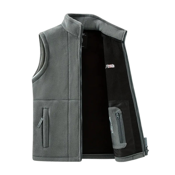 Herren Fleece Outdoor-Weste – Mit Stehkragen – Kaspar