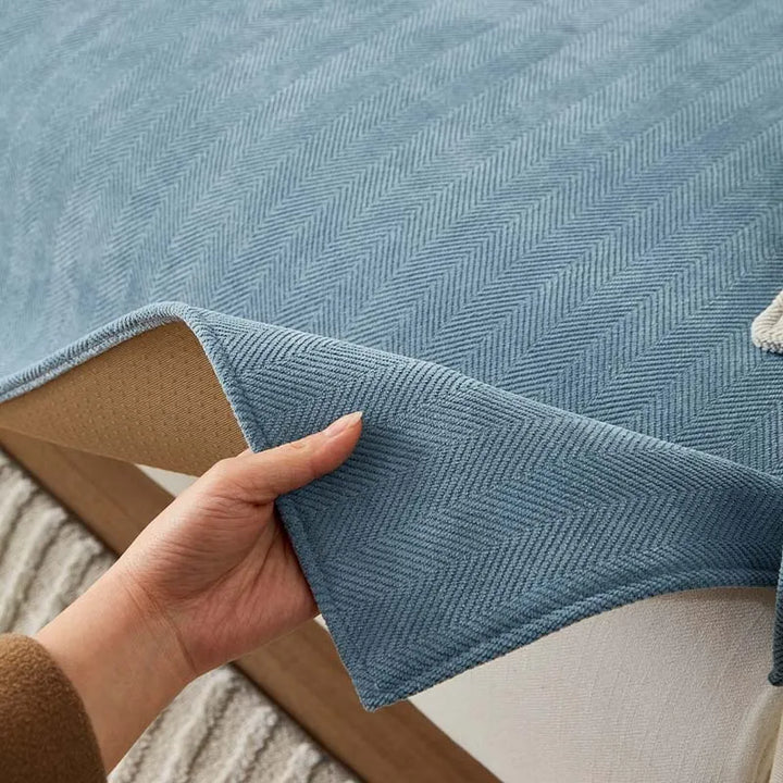 Chenille Sofaschoner mit Fischgrätstruktur – VeluraShield