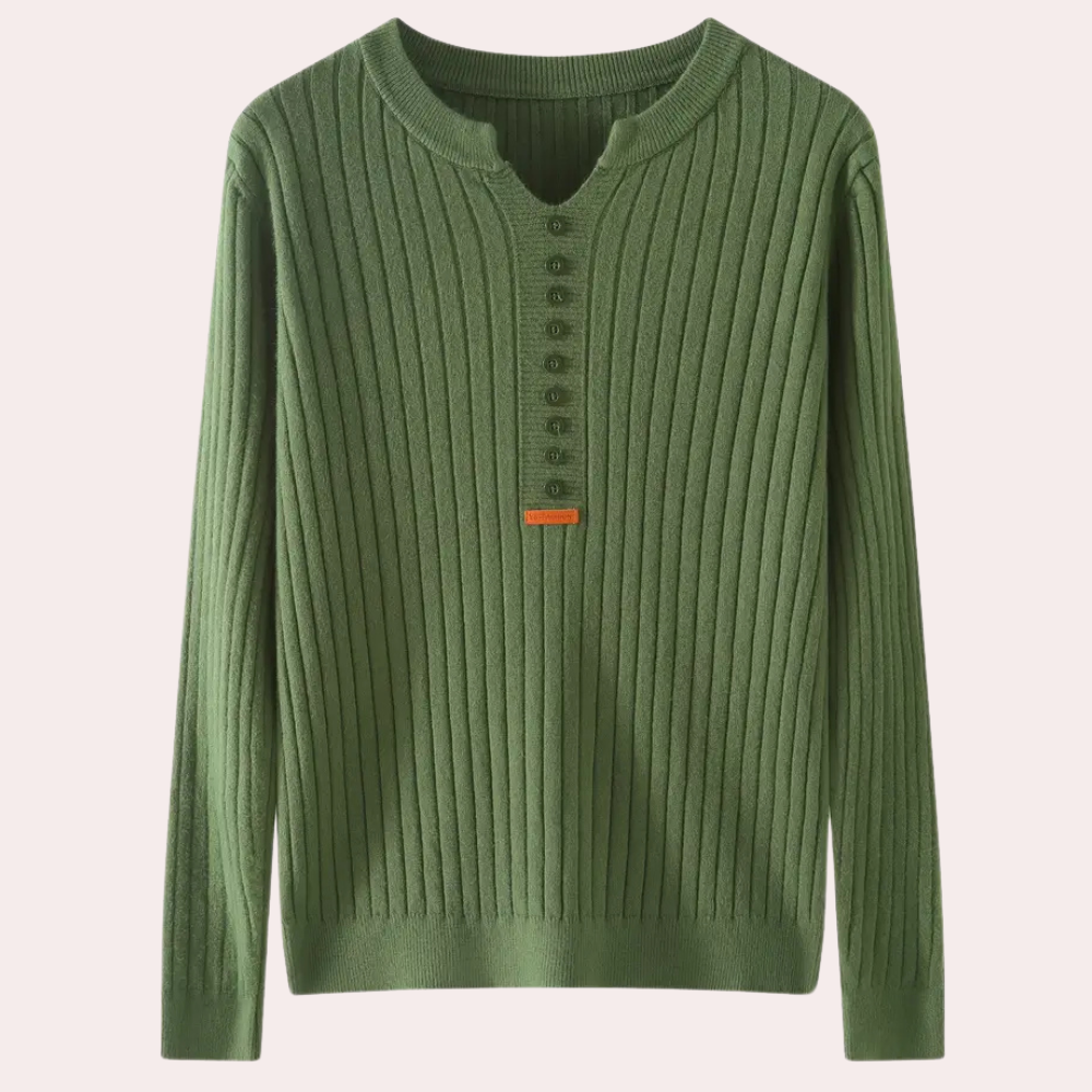 V-hals Trui met Knoopdetails voor Dames - Marit
