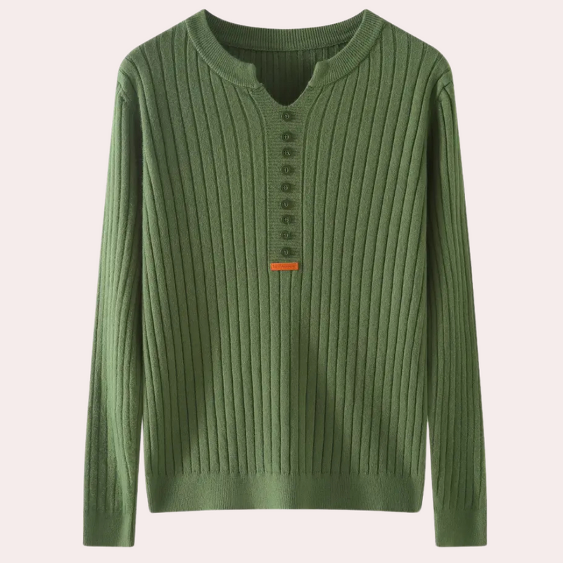V-hals Trui met Knoopdetails voor Dames - Marit