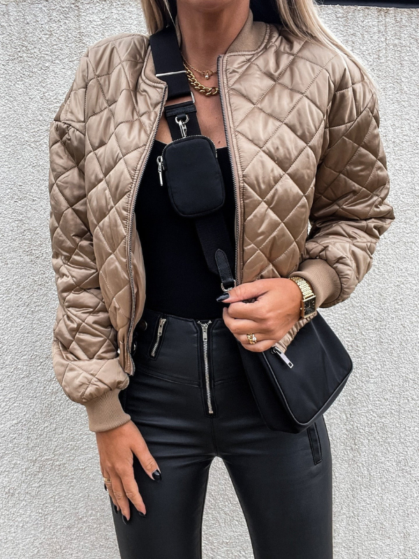 Gepolsterte Damen-Bomberjacke mit Taschen – Marisa