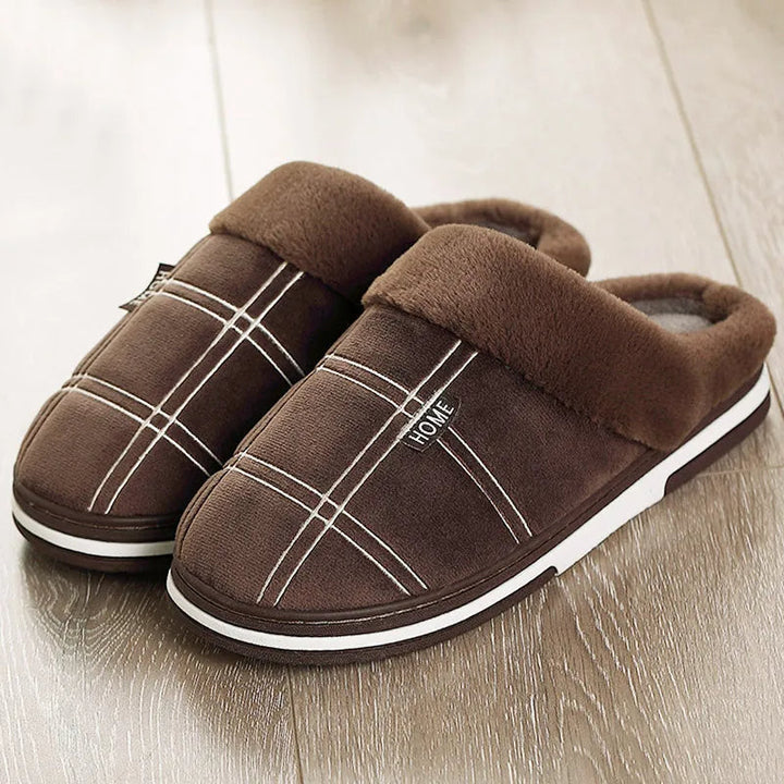 Check Slip-ons | Velvet-soft checked slippers