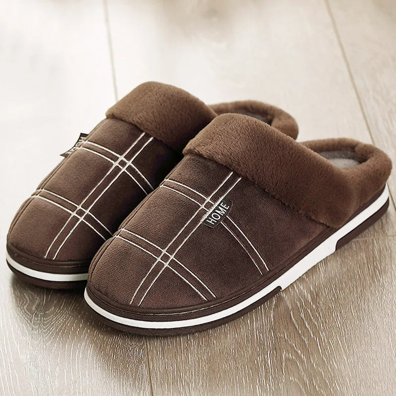 Check Slip-ons | Velvet-soft checked slippers