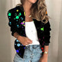 Trendige Bedruckte Damen Reißverschluss-Jacke - Faye