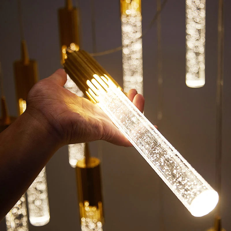 Hängelampe aus Glas in Zylinderform - Lustreau