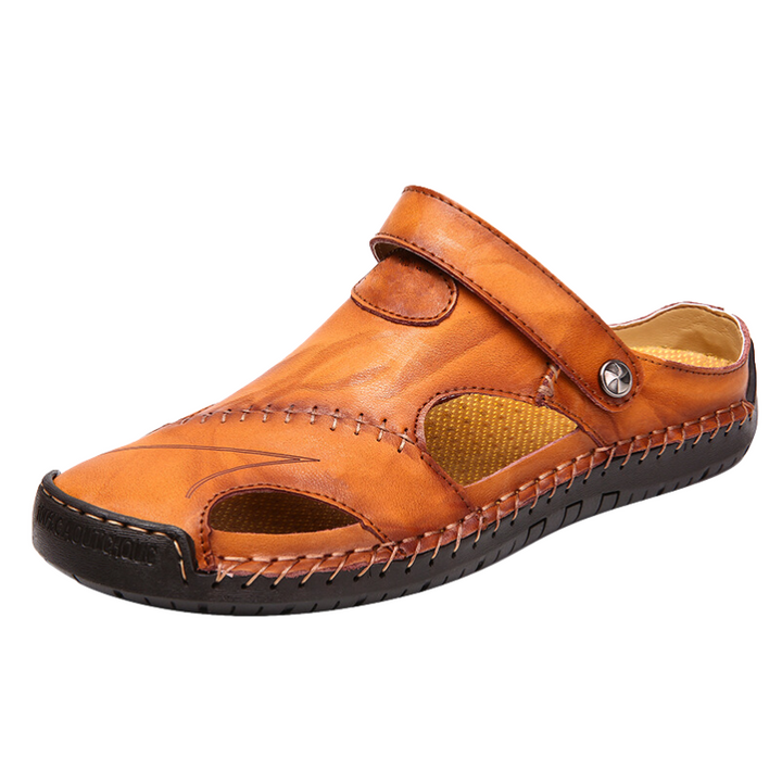 Orthopedische Leren Herensandalen – Marco