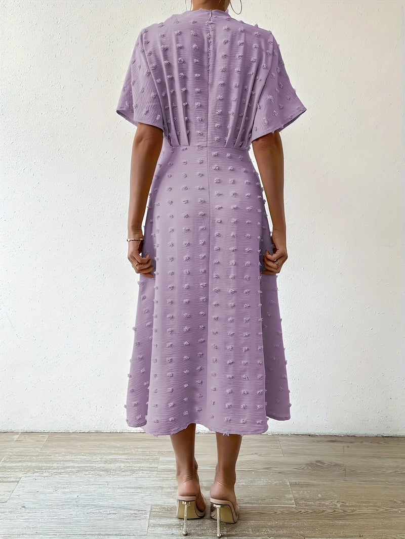 Fein gefaltetes Midikleid mit Rüschen | Abendkleid