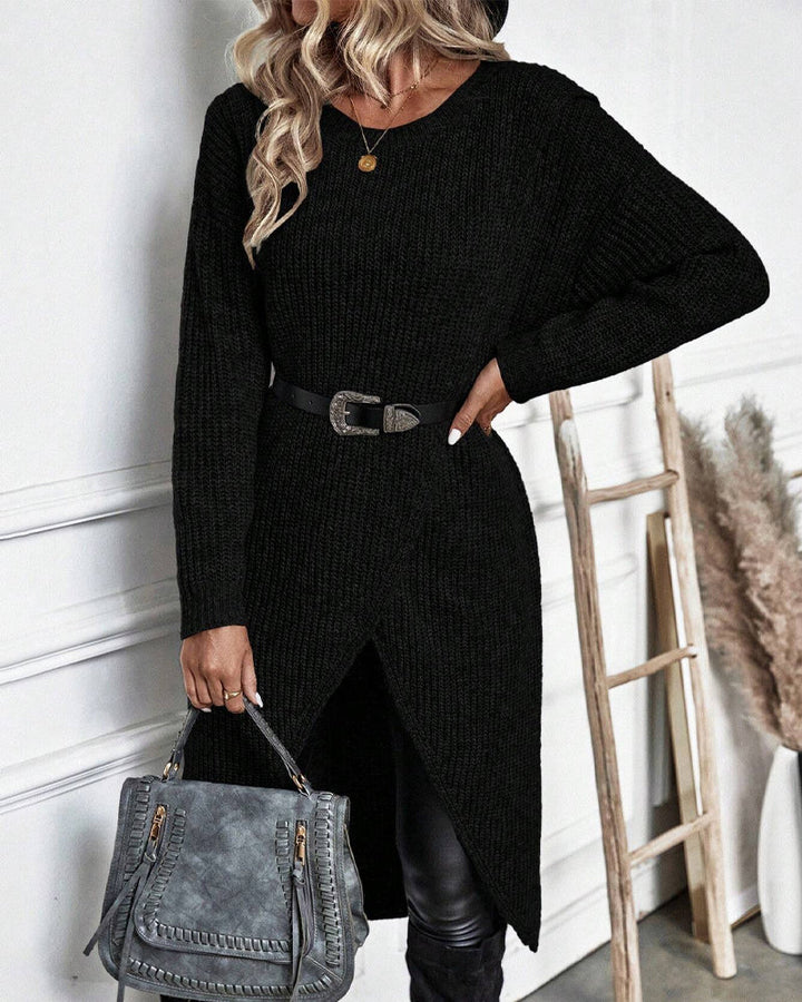 Stilvolles Einfarbiges Sweatkleid - Lina