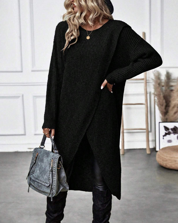 Stilvolles Einfarbiges Sweatkleid - Lina