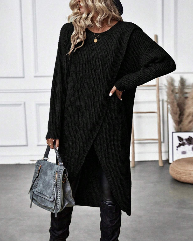 Stilvolles Einfarbiges Sweatkleid - Lina