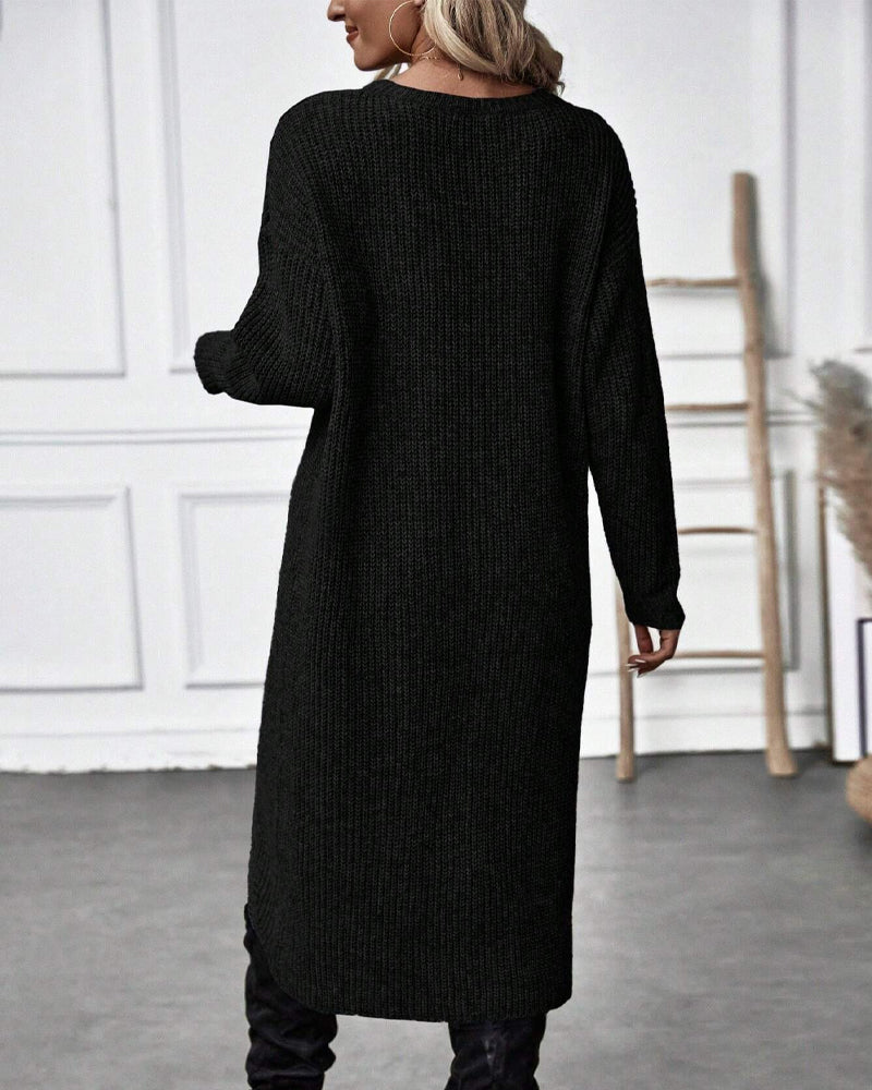 Stilvolles Einfarbiges Sweatkleid - Lina