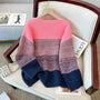 Oversized Damenpullover mit Patchwork-Design – Melina