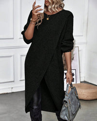Stilvolles Einfarbiges Sweatkleid - Lina
