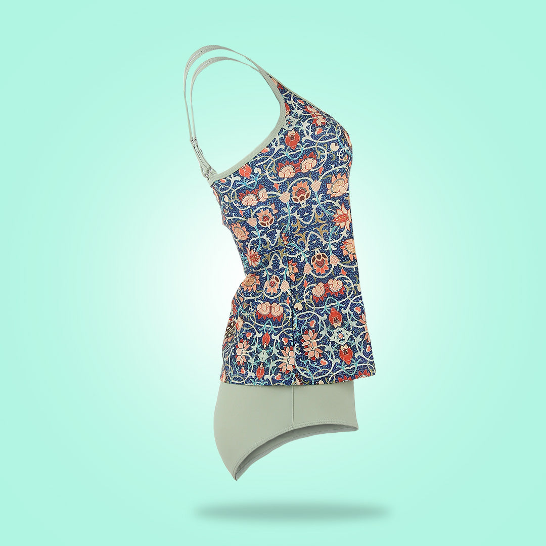 Stilvoller ärmelloser Bikini mit attraktivem Muster - SummerGlow