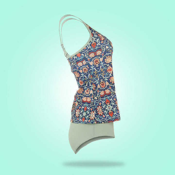 Stilvoller ärmelloser Bikini mit attraktivem Muster - SummerGlow