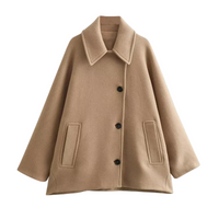 Damen Übergangsjacke im Oversize-Look mit Knopfleiste – Selina