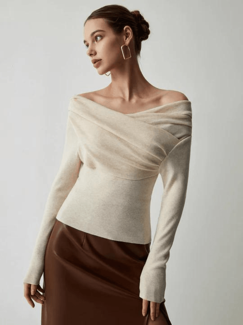 Trendiger Off-Shoulder-Pullover - Maria