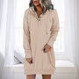 Minimalistischer langer Damen-Hoodie – Valeria