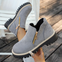 Stylish Ankle Boots with Double Zipper Detail 2