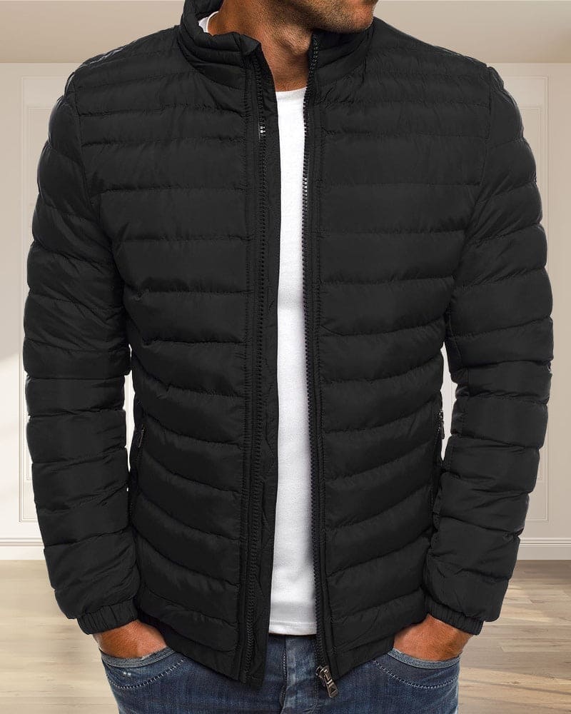 Einfarbige Jacke mit Reißverschluss - Ethan