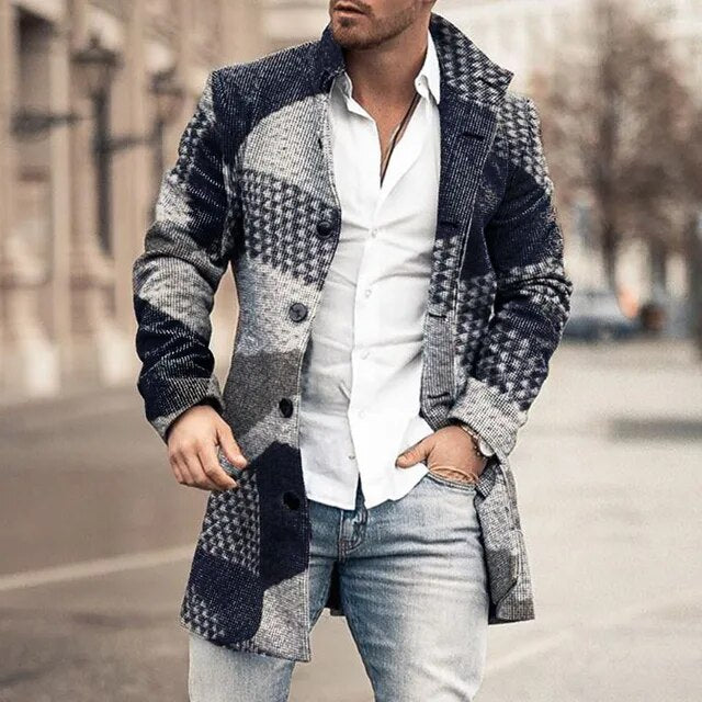 Lange Jacke | Lässige Winterjacke mit Knopfleiste