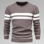 Gestreifter Herrenpullover mit Rundhalsausschnitt – Fabio