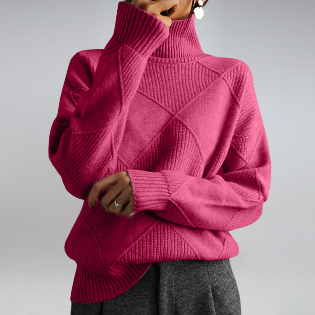 Stilvoller Damenrollkragenpullover - Isabella