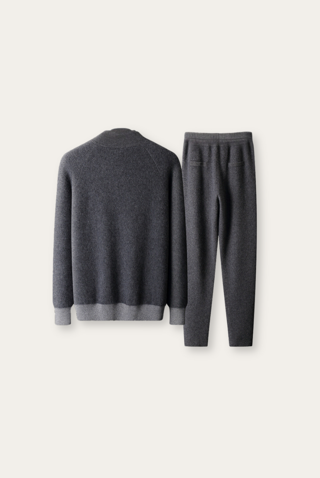 Graues Kaschmir Merinowolle Set – Vittore