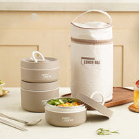 Mehrlagige isolierte Lunchbox mit GRATIS Tragetasche - ThermoBox